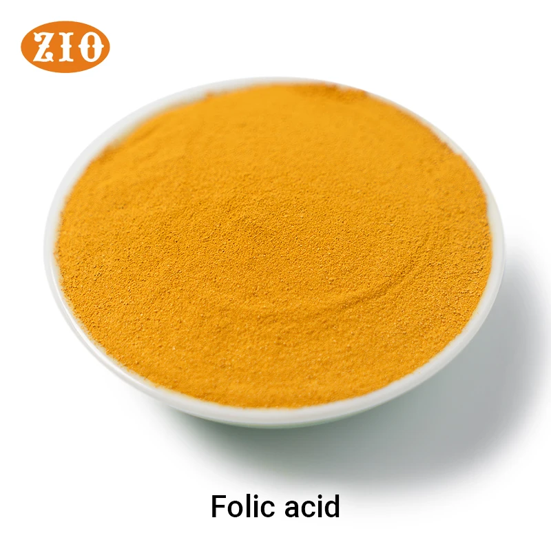 Food Grade Vitamins B9 Yellow Powder High Quality Good Price Folic Acid Powder