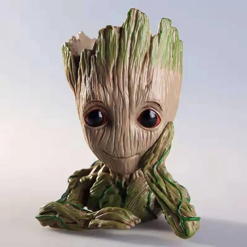 Baby Groot Action Figures Fashion Guardians of The Galaxy Flowerpot baby Cute Model Toy Pen Pot Best Christmas Gifts For Kids