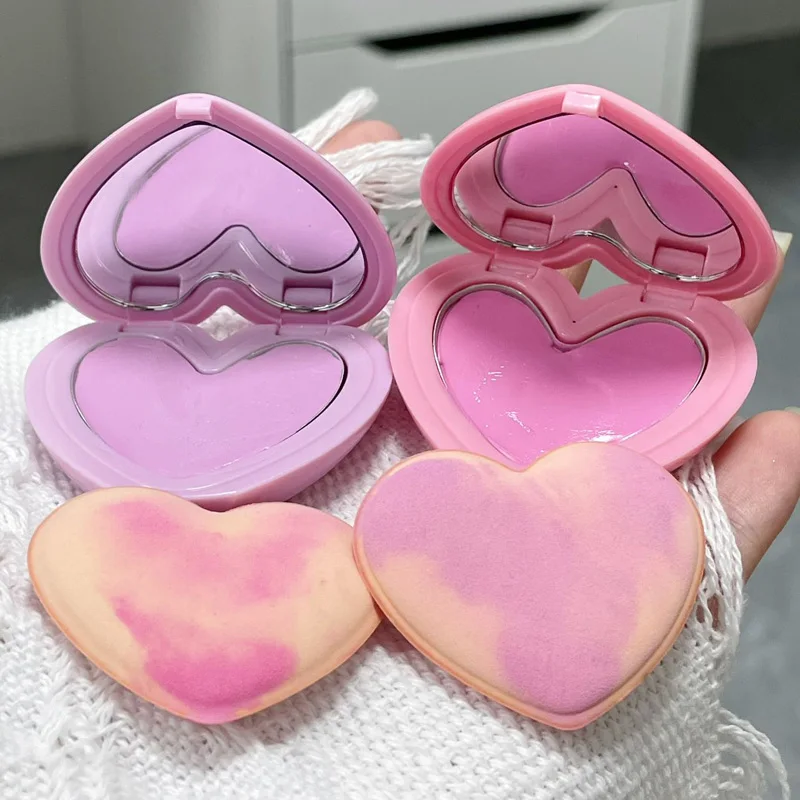 HERORANGE Natural Color Rendering Delicate and Girlish Low Saturation Matte Love Monochrome Powder Blusher Cream