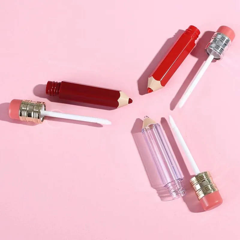 5 ml lipgloss lip gloss wand tubes pencil shaped clear cosmetic packaging lipgloss tube