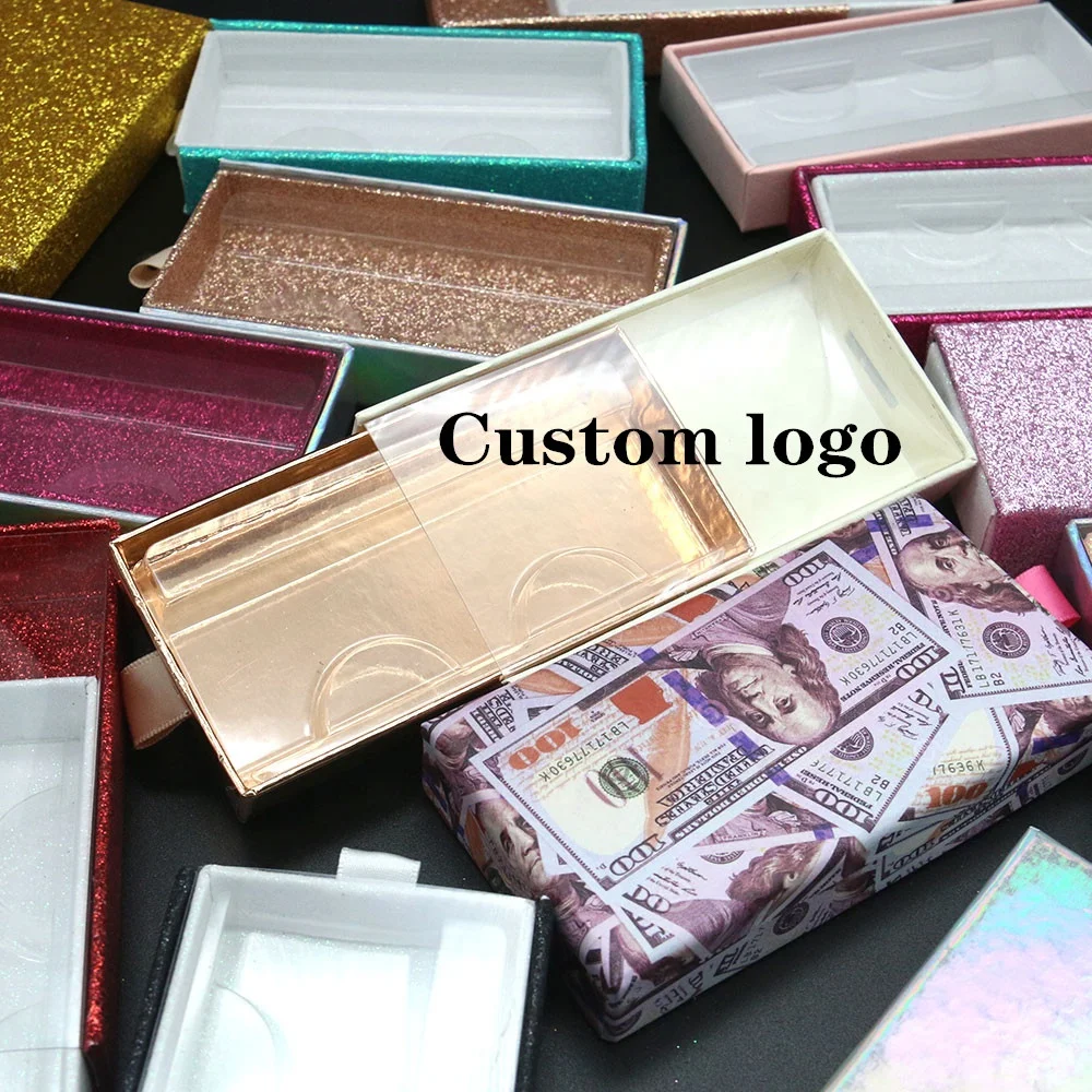 Hot sale strip lashes  cheetos eyelash packaging box for 3d mink eyelashes packaging box