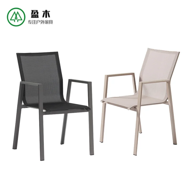Modern high back stacking commercial restaurant outdoor dinning furniture stackable dining armchair