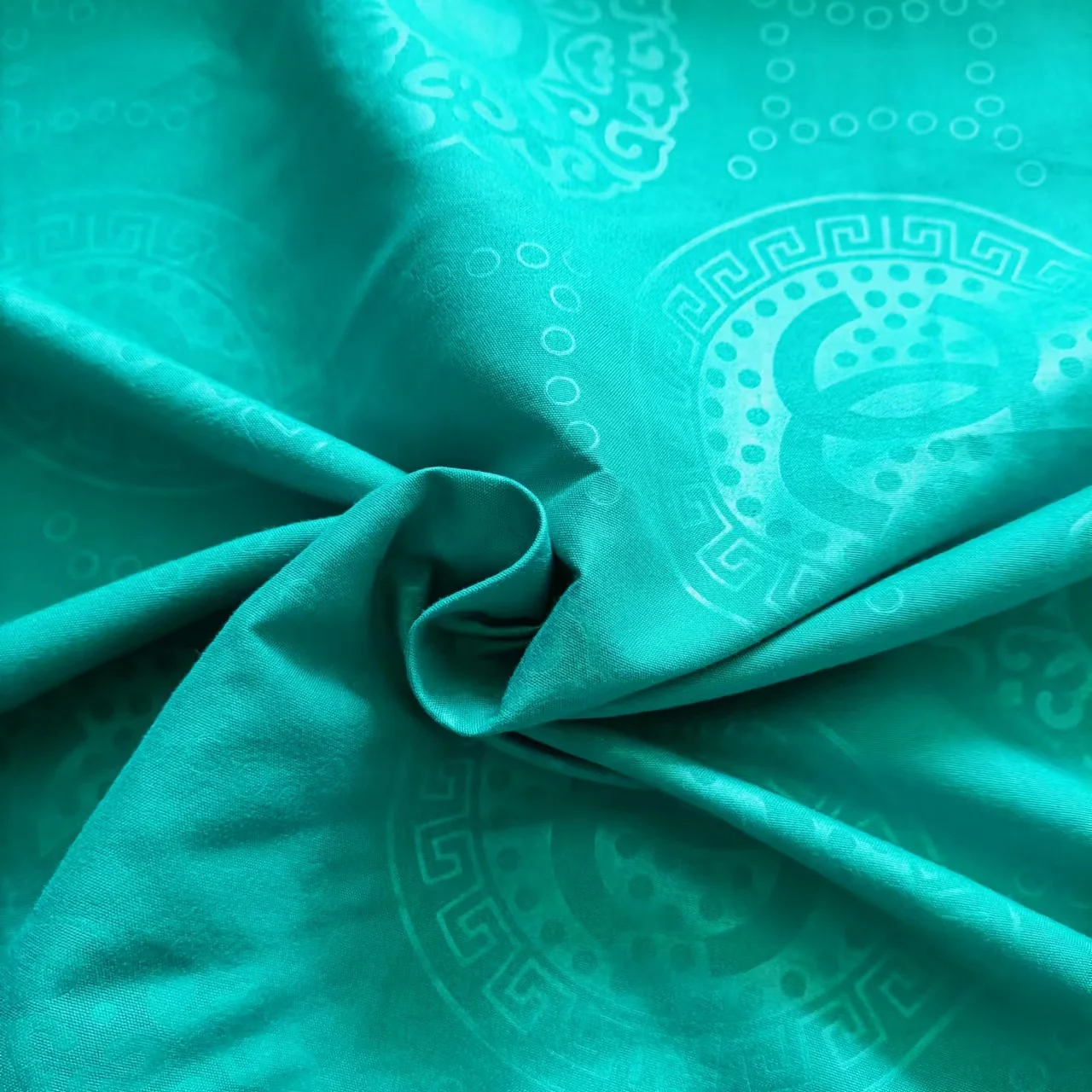 Manufacturer direct selling high-quality green embossed woolen cloth 100% polyester