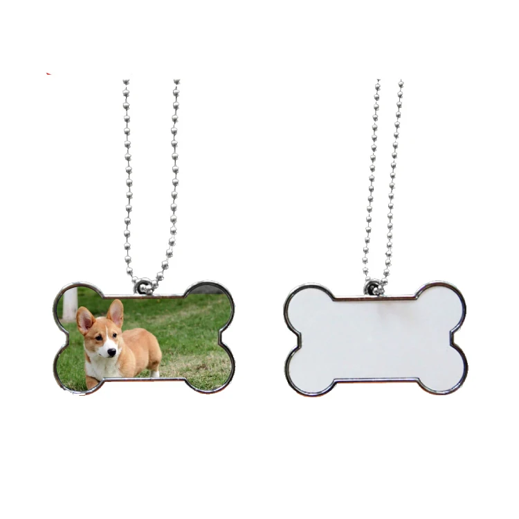 Hot sale sublimation blank dog tag two side printable with aluminum plate insert
