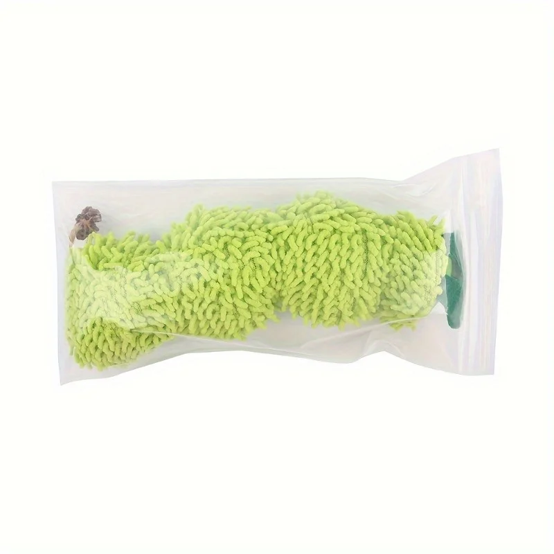 New Arrival Green Fuzzy Worm Cat Plush Toy Soft Pillow Kitten Chew Toy Interactive Cat Toys For Indoor Cats