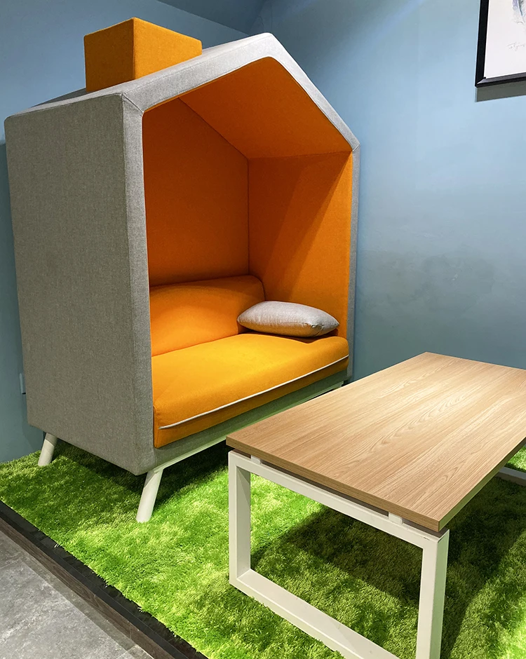 Hot Sales Office Meeting Sofa Booth Seating Booth Round Soundproof Booth Sofa