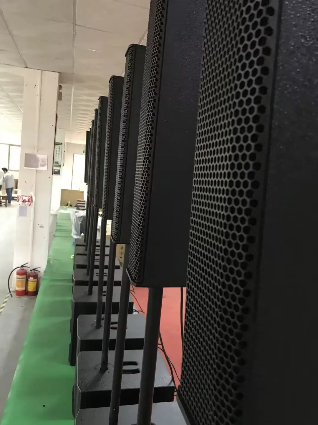 professional audio pa loudspeaker powered 450w 6.5' driver subwoofer speaker box column line array system