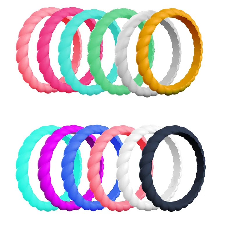 Recommend Shine Silicone Full Finger Rings Baby Personalized Silicone Wedding Rings Silicon Wedding Band Ring