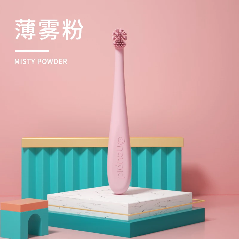 Standard Silicone kids tooth brush baby training toothbrush set for Kids Infant Children