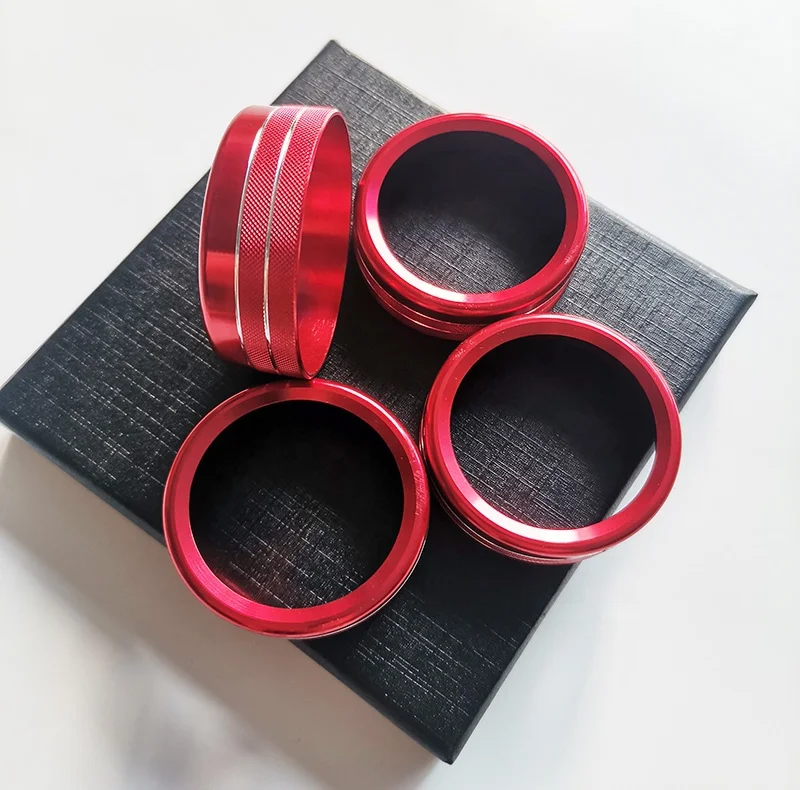 Car Refit Air Condition Central Control Knob Button Ring Cover Garnish For Toyota tacuma Tacoma