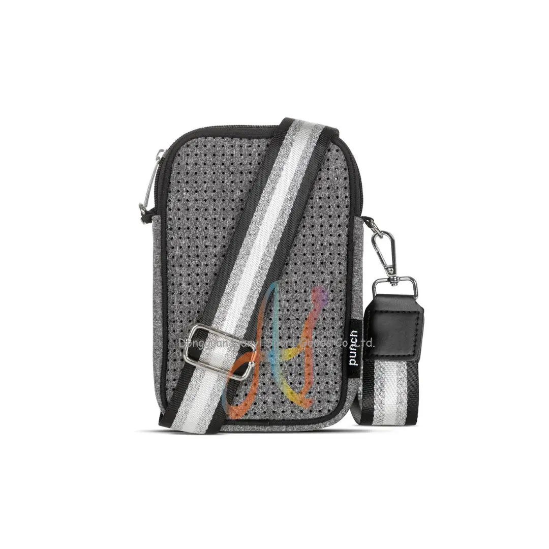 Manufacturer Full Custom Logo Neoprene Crossbody Cell Phone Purse Mini Messenger Bag for Smartphone Perfect as a Gift