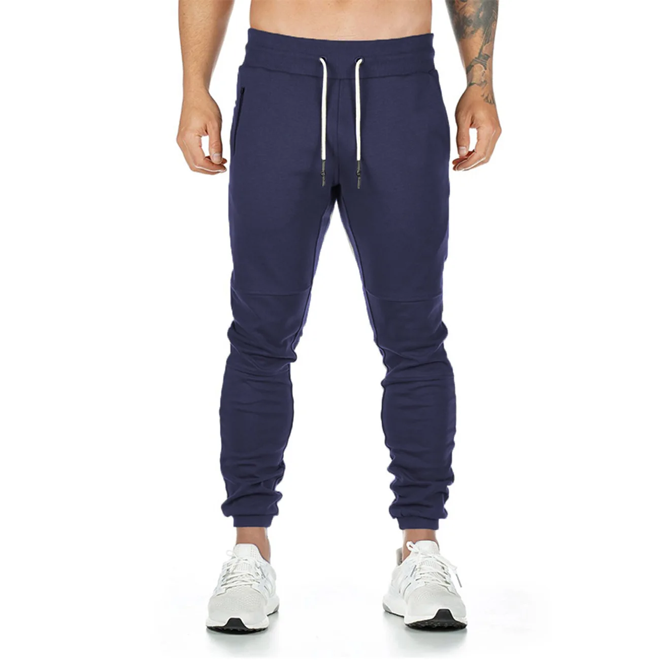 Custom Joggers Sweatpants Men Solid Color Gyms Fitness Workout Sportswear Trousers Autumn Winter Male Plus Size Track Pants
