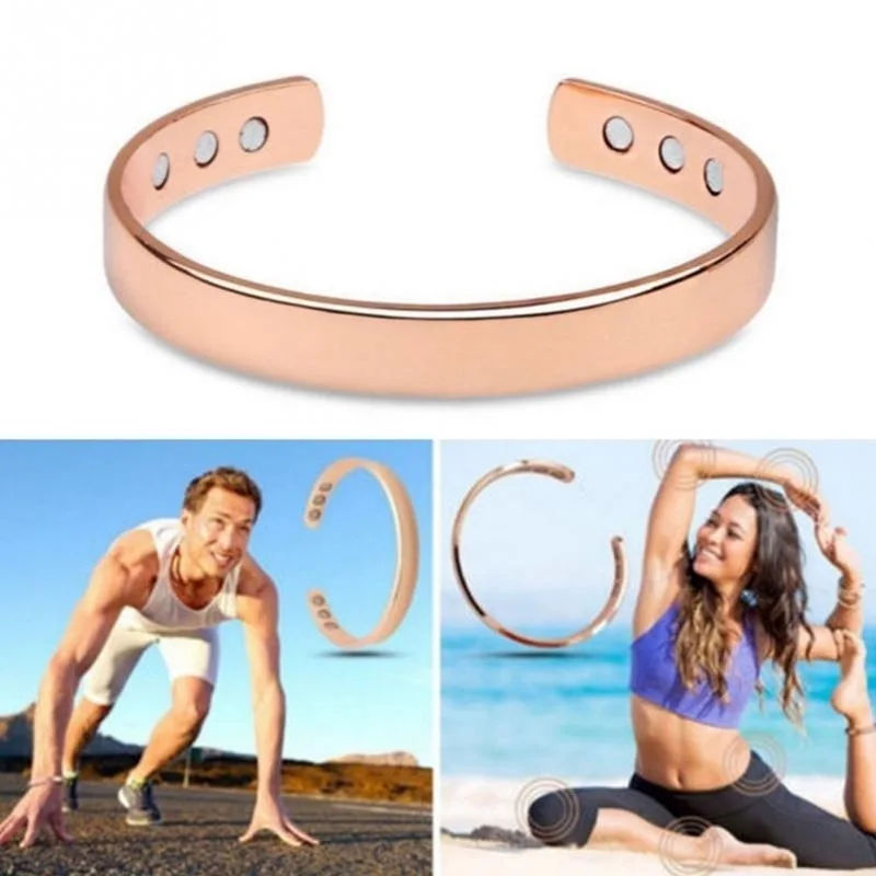 Wholesale Fashion Bracelets Magnetic Bangle Bracelet Energetic Health Copper Split Diabetes Bracelet