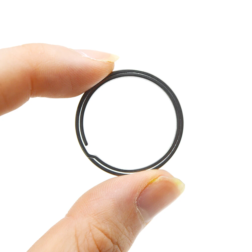 JXT Titanium Keyring Side-Pushing Designed Key Chain Key Rings Holder Titanium Rounded Split Rings