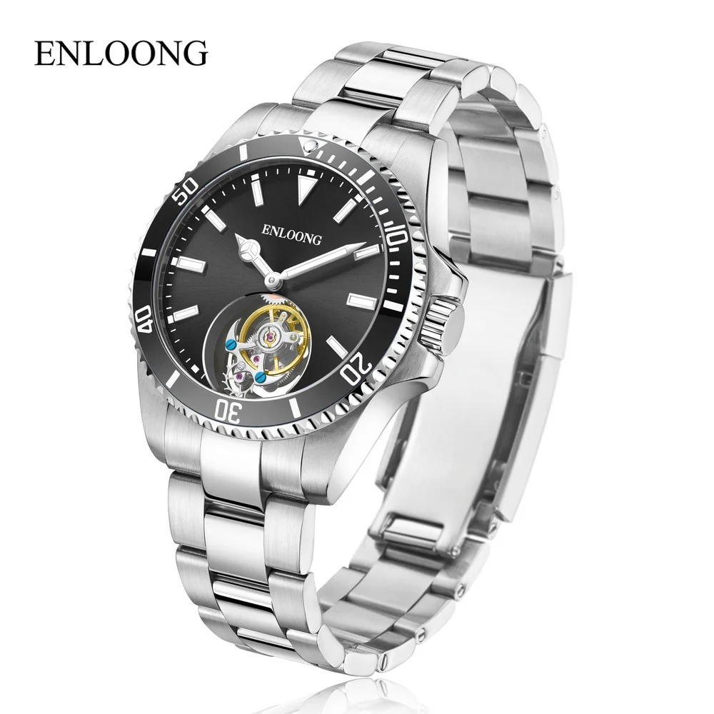 ENLOONG Marine Manual Mechanical Watches Custom Logo Brand Dial Waterproof Tourbillon Wrist Watches