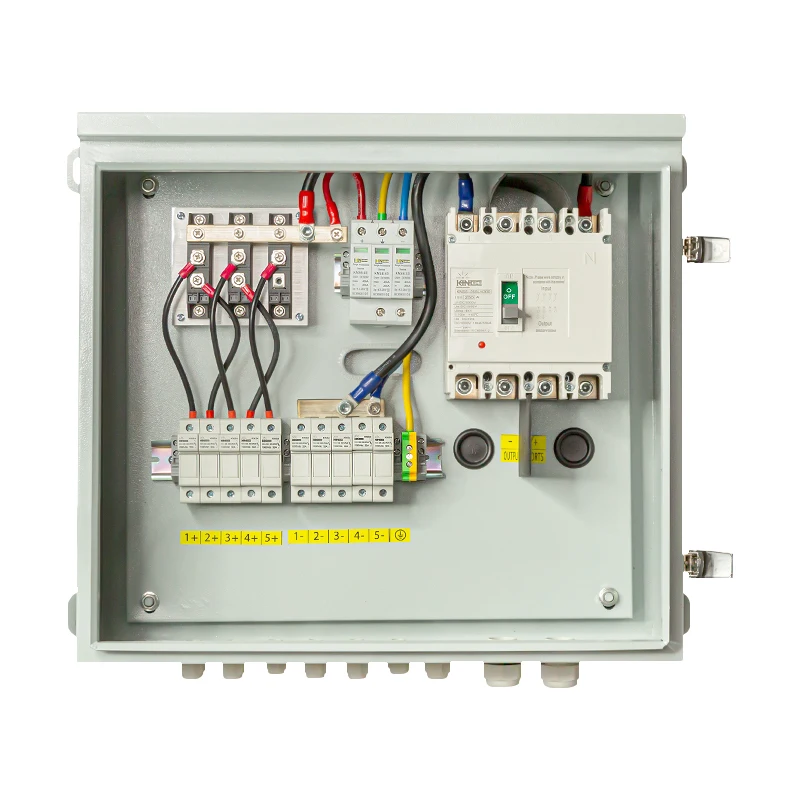 OEM IP66 waterproof dc electric solar related products isolator switch pv combiner box  6 input 1 output for solar system