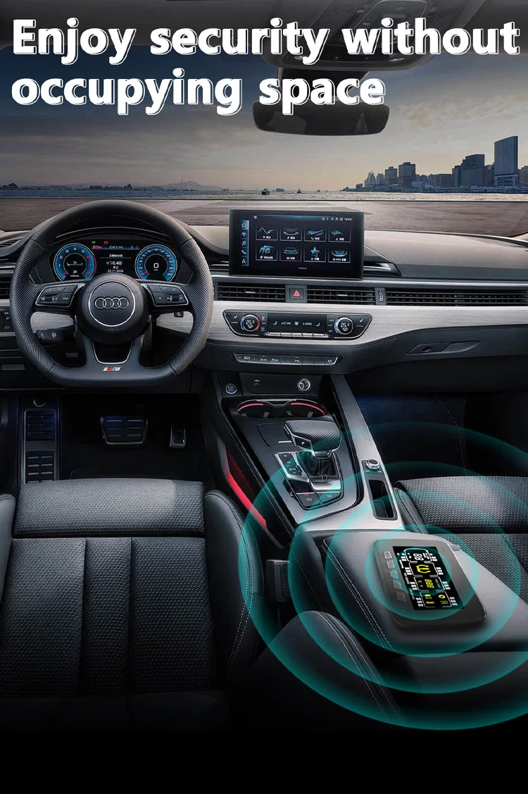 TPMS high precision solar wireless automobile tire pressure monitoring system built-in external detector manufacturers