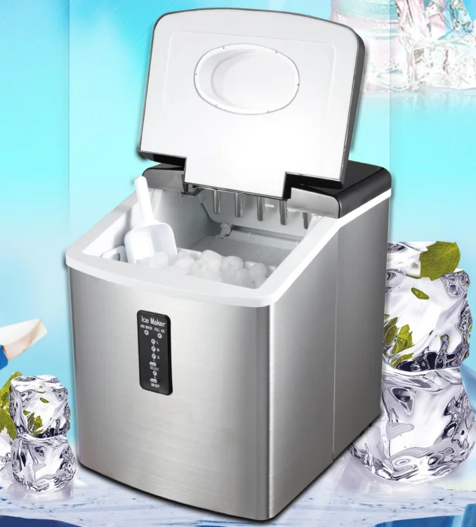 Automatic operation control portable electric household ice maker with high efficiency
