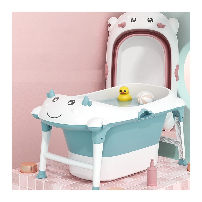 Plastic Household Fold Away Portable Twin China Baby Clawfoot Shower Bath Wash With Tub Pad White Net Spray Swimming