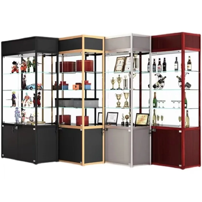 Customized Quality display cabinet glass showcase smoke shop display Cabinet