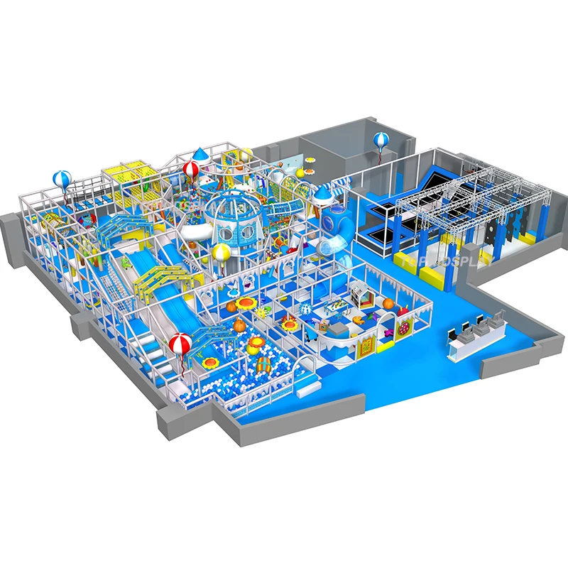 Professional preschool kids plastic small indoor playground equipment with ball pool
