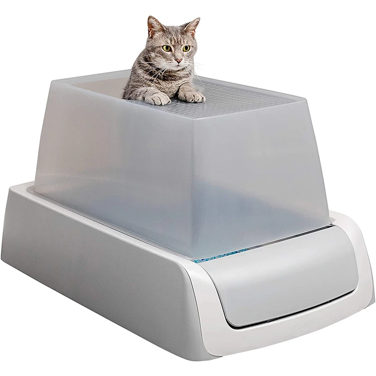 
2020Top-Entry - Purple Or Taupe - Covered 2Nd Generation Self Cleaning Hooded Cat Litter Box 