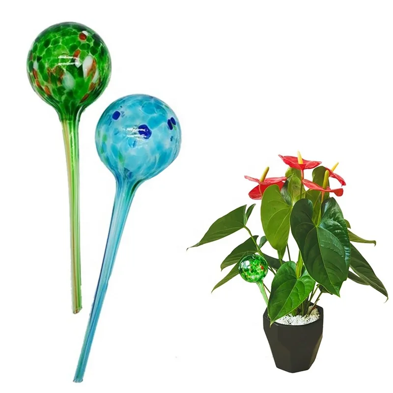 
2020 New Hand Blown Glass Automatic Watering Spike Bulbs Self Water Globes For Plants 
