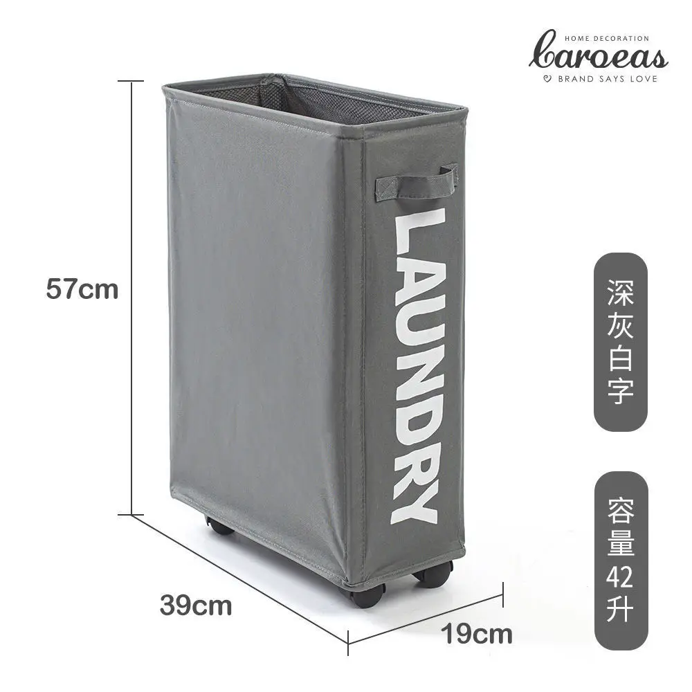 Foldable Laundry Hamper with Handle Sports equipment Basket on Wheels