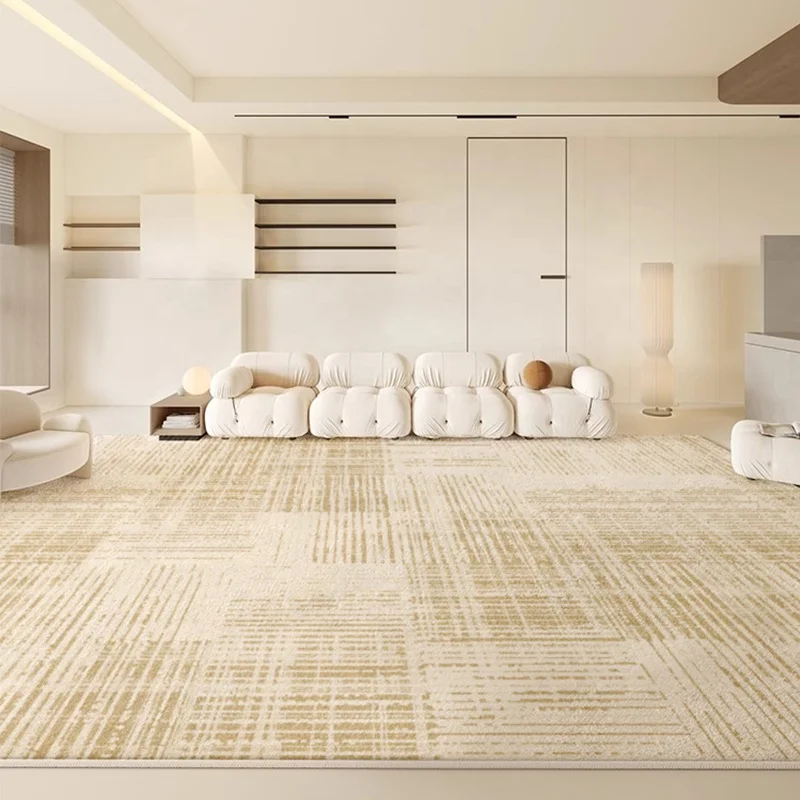 Large Luxury Design Faux Wool Rug Soft Non-Slip Indoor Mat for Living Room Part of Area Rugs