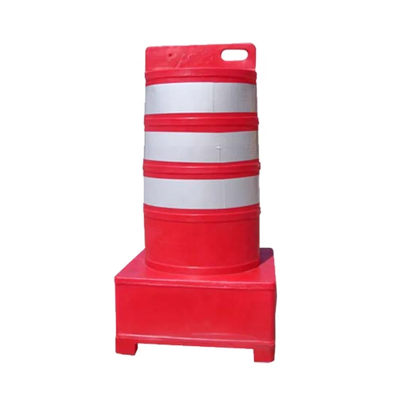 Street Safety Traffic Barrel Orange Road Traffic Road Barrier Drum Rotomolding Portable Crash Bucket