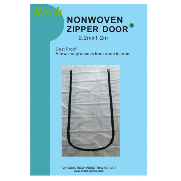 U shapeTransparent Plastic Zip door Zip Wall for decoration and painting