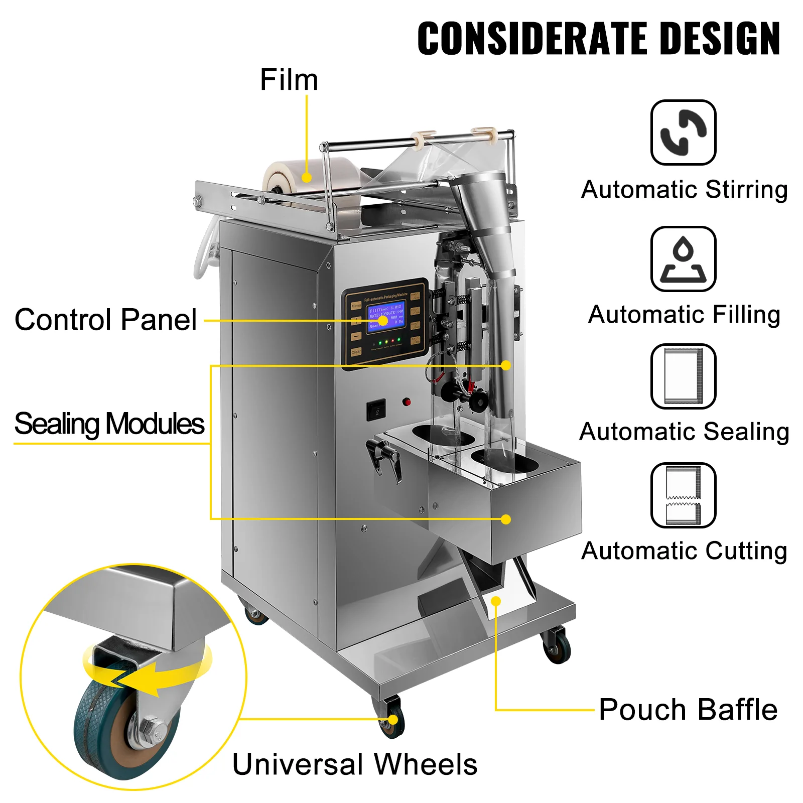 10ml sachet automatic pure water liquid filling and sealing machine