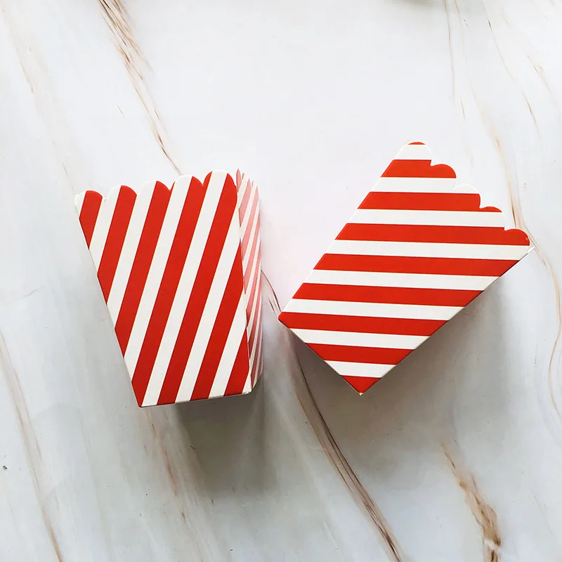 Wholesale Disposable Colorful Multicolor Takeaway Fried Chicken Potato Chips Fries Snack Food Pack Paper Popcorn Packaging Box