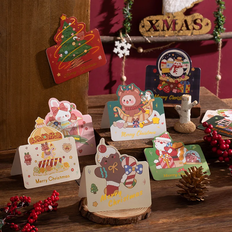 Christmas Greeting Gard Enveloppe Packaging Postcard Holder Letter Paper Greeting Card Thank You Card