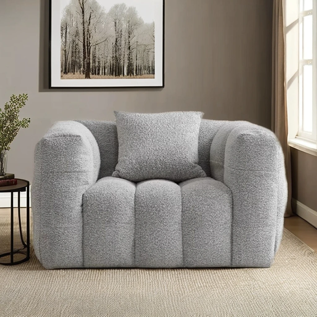 Cotton Candy Internet Famous One-Seater Sofa Modular and Extendable with Wabi-Sabi Design for Kitchen Villa and School