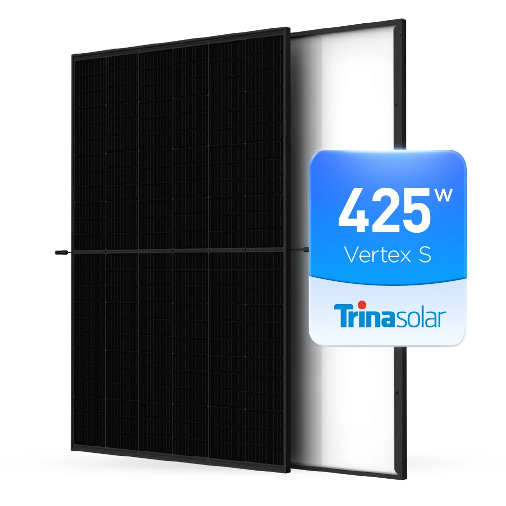 Лучшая цена Trina Vertex S + 425 W черная рамка панели солнечных батарей Tem-Neg9.29 ватт солнечная панель для