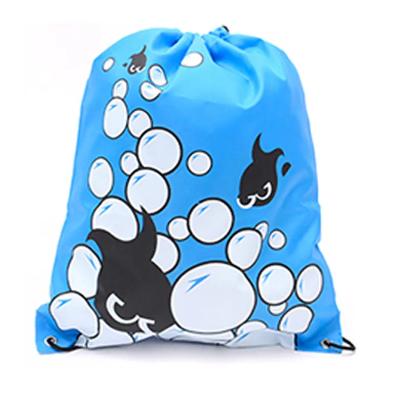 Promotional Seaside Travel Bag Screen Printing Canvas Drawstring Bag