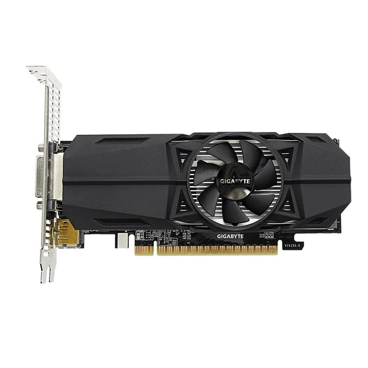  Гигабайт NVIDIA GeForce GTX 1050 Низкопрофильный 2G низкопрофильный дизайн с графической картой длиной 167 мм