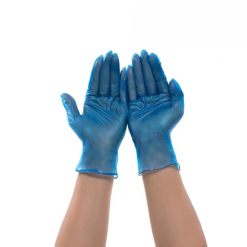 Disposable Blue Vinyl Gloves Widely Used in life and working PVC Gloves food grade Touch Screen