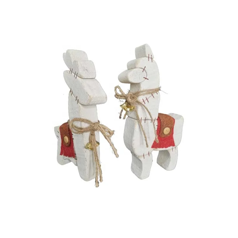 Custom Simulate Animal Carving Miniature Handmade Wooden Carved Craft Household Ornament Elk Toys