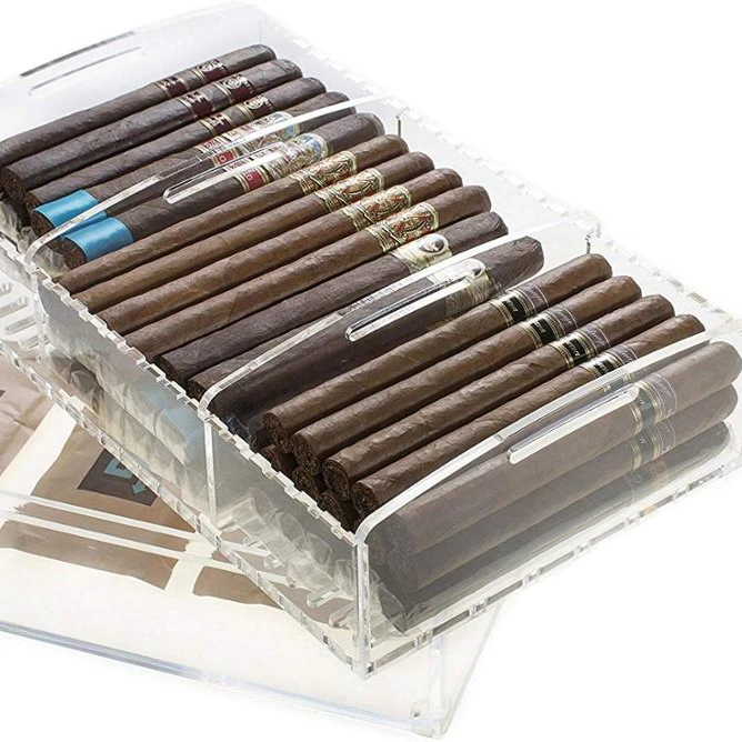 Custom acrylic humidor cigar case