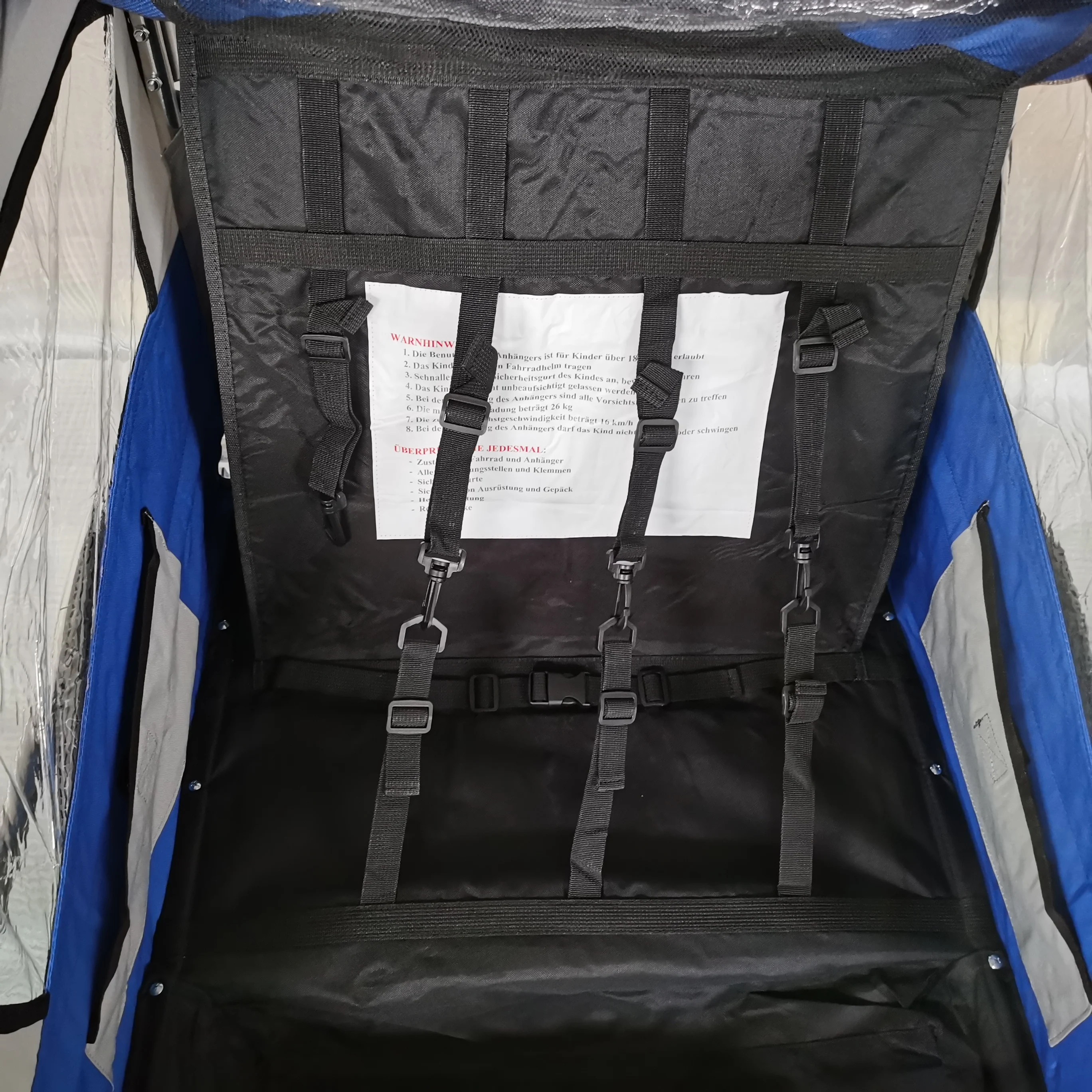 Multi sport Trailer & Stroller Pet Bike Trailer - Big & Medium Sized Dogs Bicycle Carrier - Foldable Frame with 16 Inch Wheels