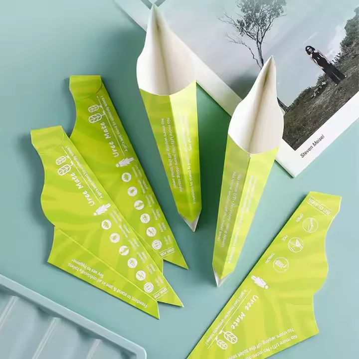 Wholesale Outdoor Standing Portable Paper Urinal Females Pee Device Traveling Funnel Emergency Paper Urinals For Lady