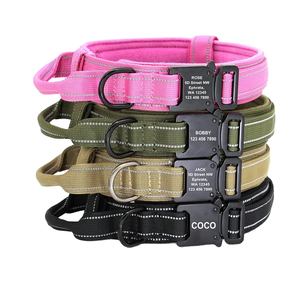 Manufacture Tactical Dog Collar Prevents Slipping Out-helps With Strong Pullers Increase Control For Medium And Large Dogs