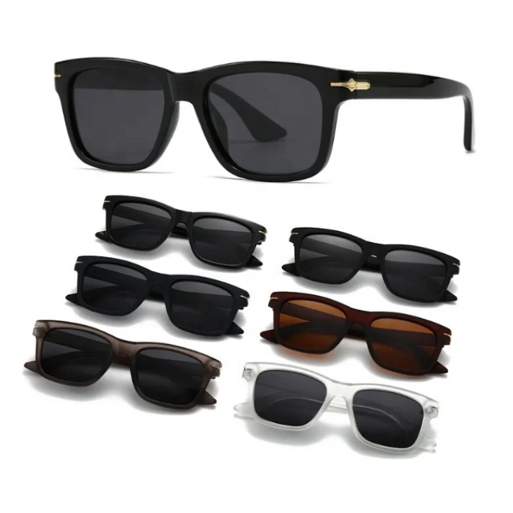 Retro Fashionable Full Frame Luxury Design Trendy Frames Eyewear  Popular INS Model Square Large Frame Sunglasses