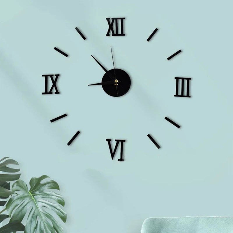 Gold Wholesale Nordic Big Large Home Decorative Sticker Modern Luxury 3D Acrylic DIY Wall Clock
