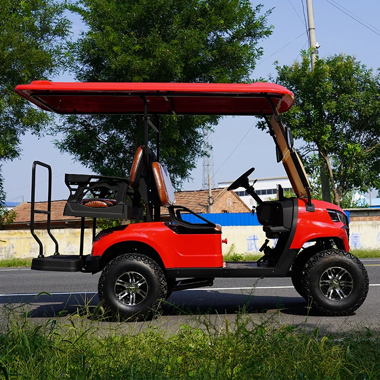 4 Seats Aluminum Frame 72v Lithium Battery Golf Cart Family Battery Operated Fast E Golf Cart Electric