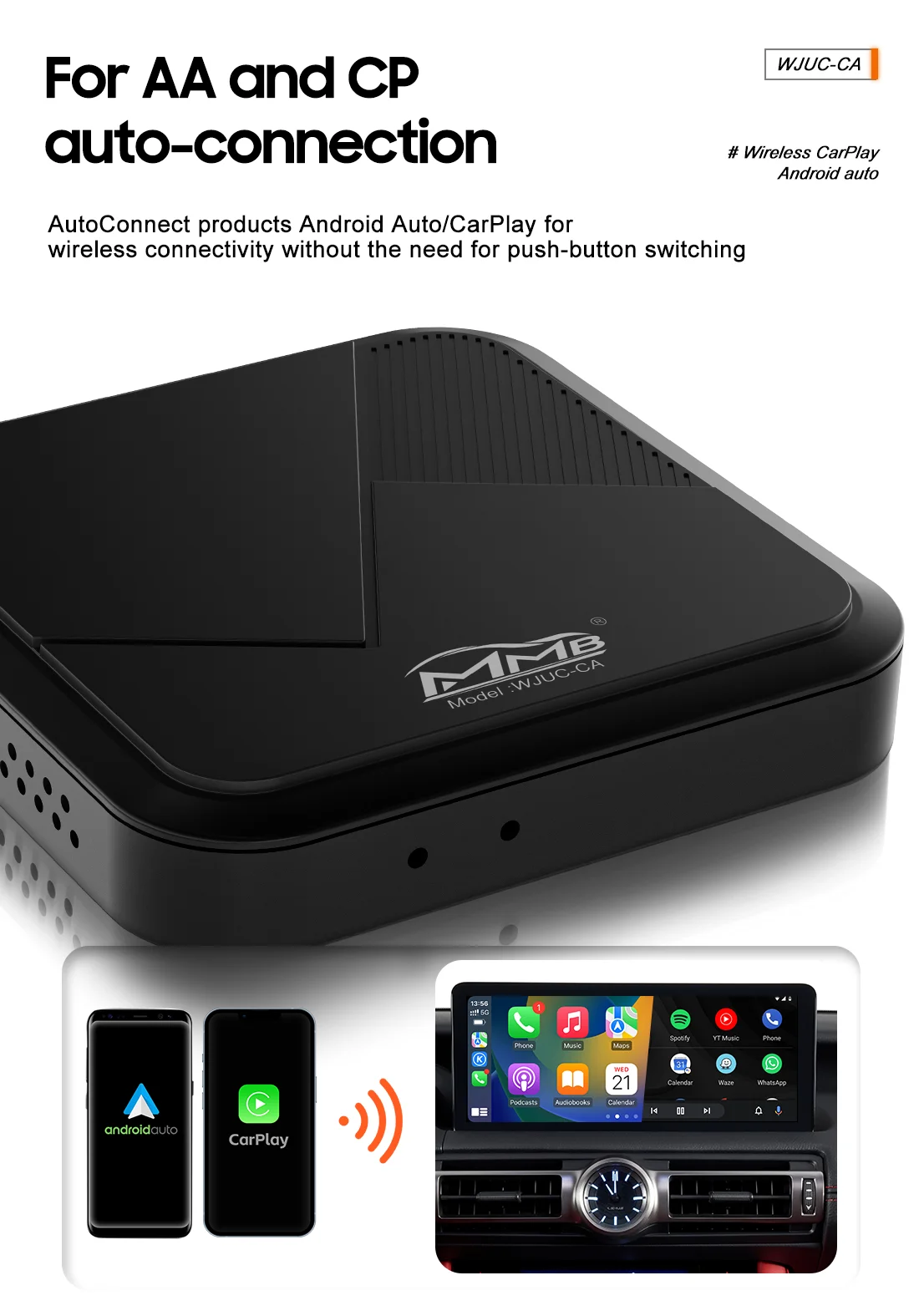 portable Carplay wireless Carplay Adapter Box carplay Wireless Android Auto