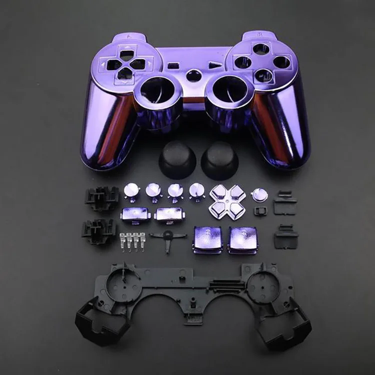 Беспроводной игровой контроллер для Sony Playstation 3 PS3, хромированный Жесткий корпус, крышка, внутренняя рамка, полный комплект кнопок