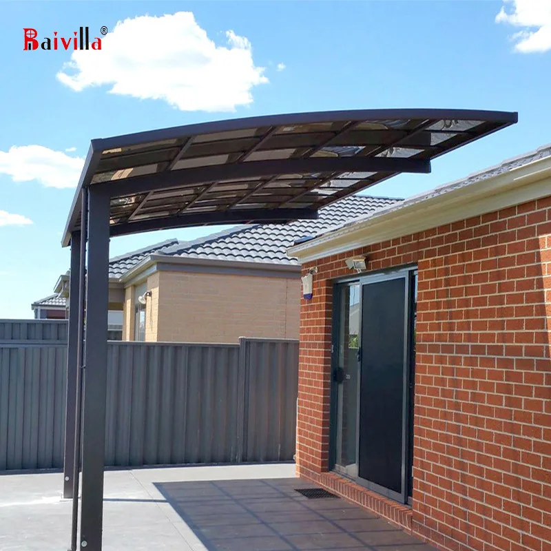 Strong Wind Resistant Carport Polycarbonate Roofing Sheet For Car Awning Canopy